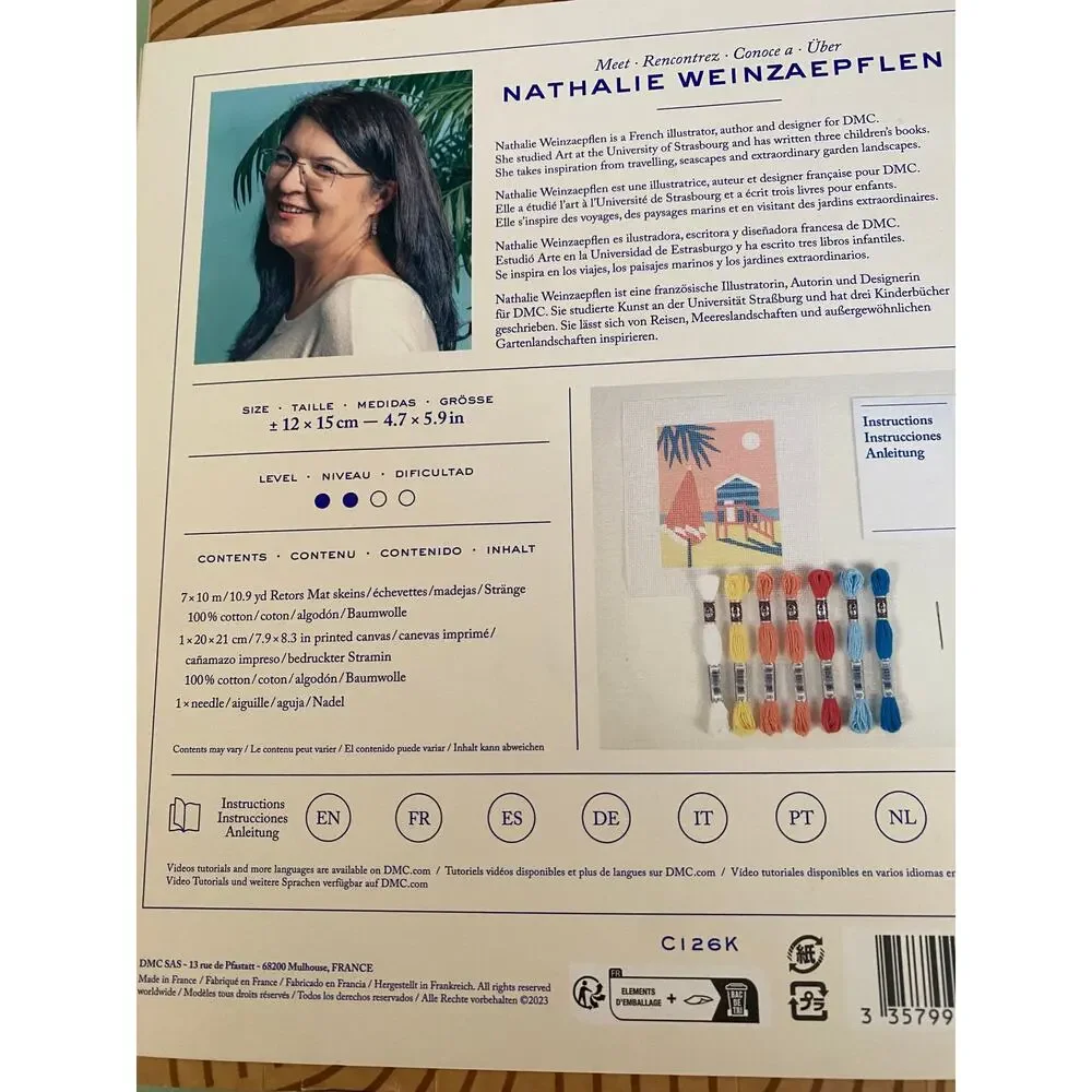 DMC -Nathalie Weinzaepflen Needlepoint kit New in box Beachhouse